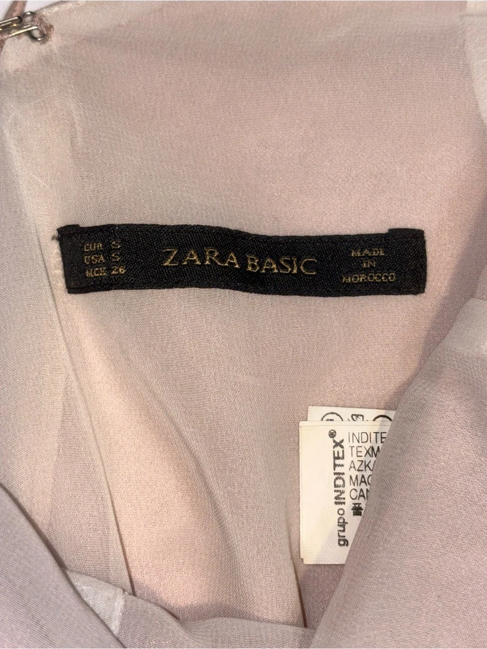 Zara Pink Jumpsuit lined v neckline low back size small dressy - Picture 9 of 10
